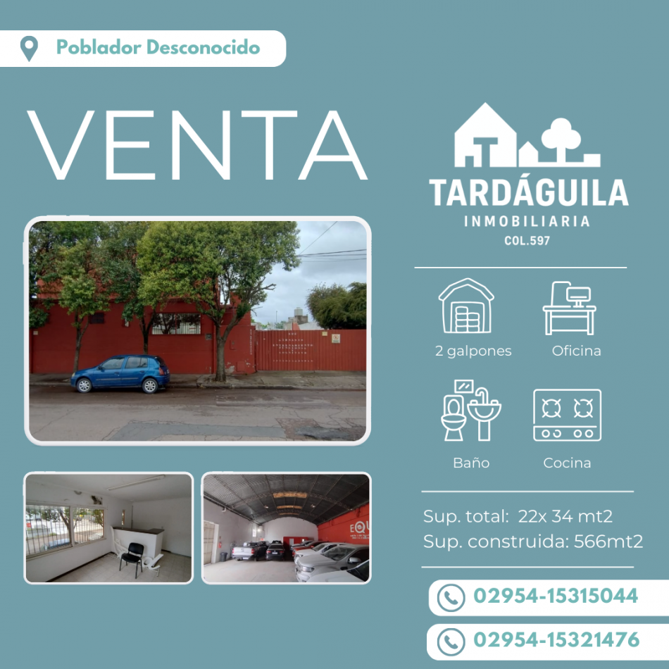 Inmueble en venta sobre calle Poblador Desconocido, a metros de Av Luro.