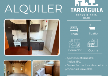 Alquiler dpto 1 dormitorio sobre Almirante Brown